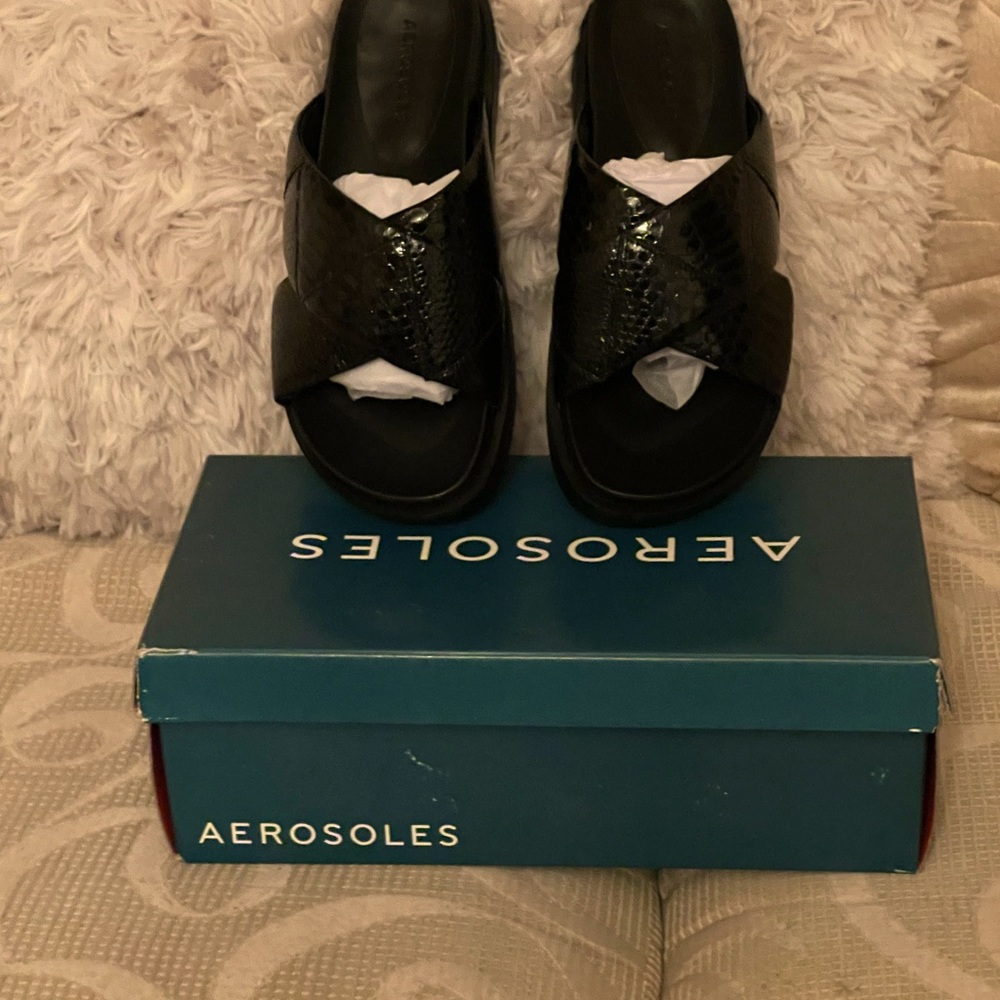 100% Leather Slides